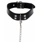 Elegant Collar and Chain Leash Negru