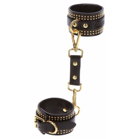 Studded Wrist Cuffs Set Negru