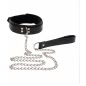 Elegant Collar and Chain Leash Negru