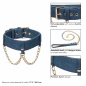 Ride Em Denim Collar and Leash Albastru