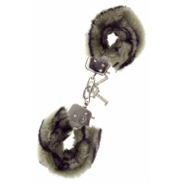 Catuse Metal Handcuff With Plush Zebra pe xBazar